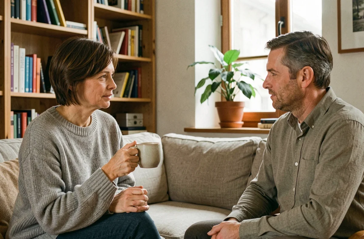 Femme en consultation psychologique dans un cabinet de thérapeute en Suisse, soutien mental professionnel